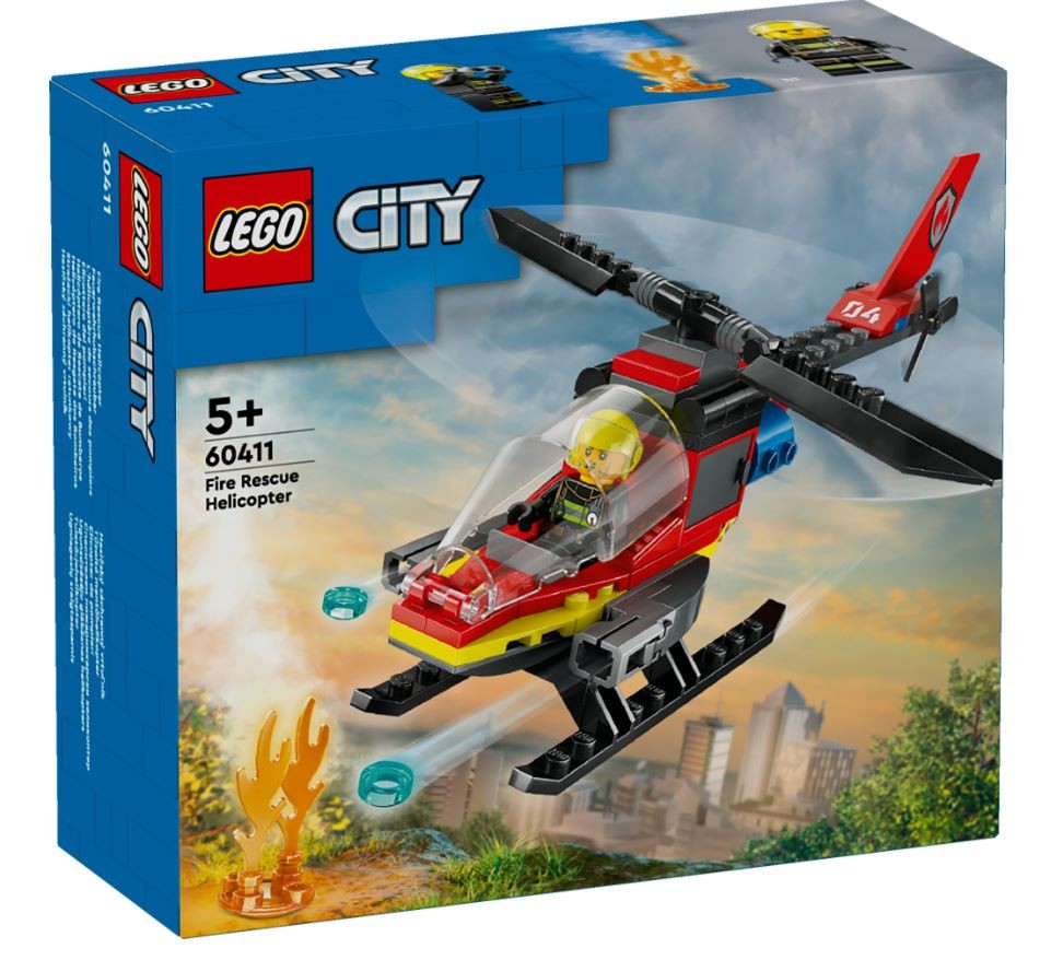 LEGO Strażacki helikopter ratunkowy Klocki City 60411