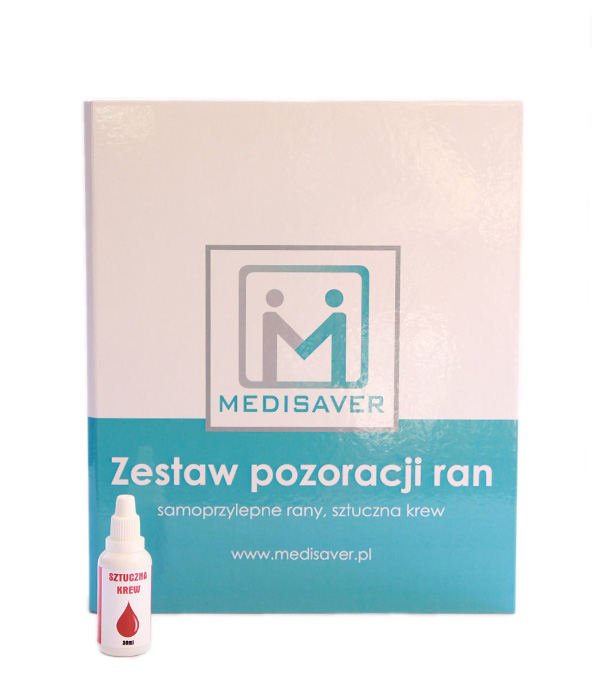 Zestaw do pozoracji ran PRO 163 elementy + sztuczna krew