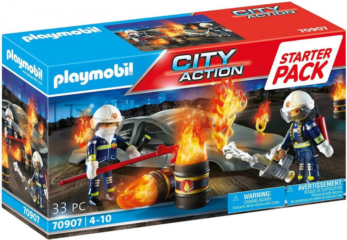 PLAYMOBIL Ćwiczenia Straży Pożarnej Zestaw City Action 70907 Starter Pack