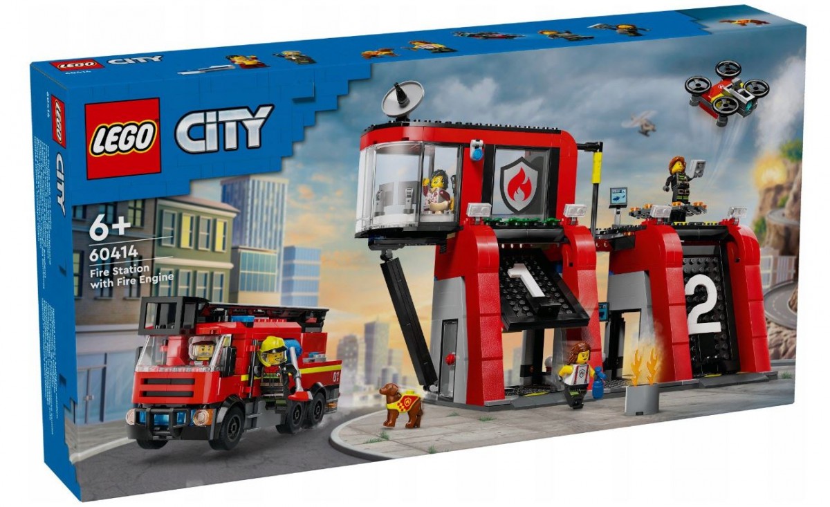LEGO Remiza strażacka z wozem strażackim Klocki City 60414