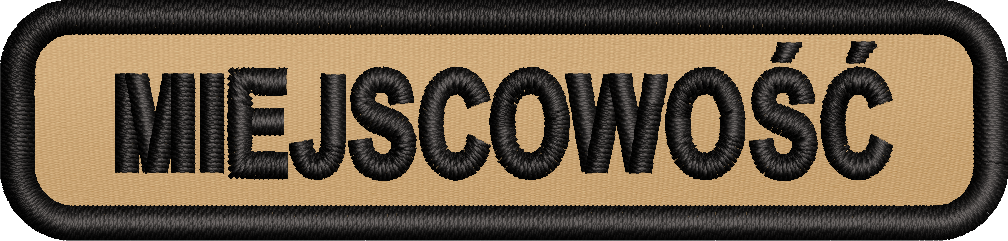 Identyfikator miejscowości haftowany PSP OSP  piaskowy