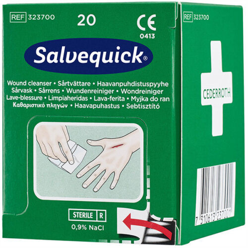 Myjka do ran 20 szt. chusteczki dezynfekujące Cederroth Salvequick 323700
