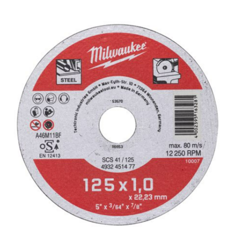 Tarcze korundowe 50 szt. do cięcia metalu PRO+ SCS 41/125 do szlifierek Milwaukee