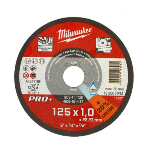 Tarcza korundowa 1 szt. do cięcia metalu PRO+ SCS 41/125 do szlifierek Milwaukee