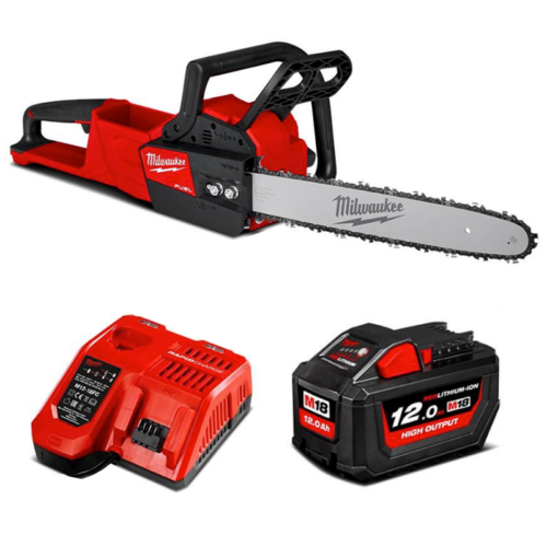 Piła do drewna łańcuchowa M18 FUEL FCHSC-121 prowadnica 30 cm Milwaukee z akumulatorem 12 Ah i ładowarką