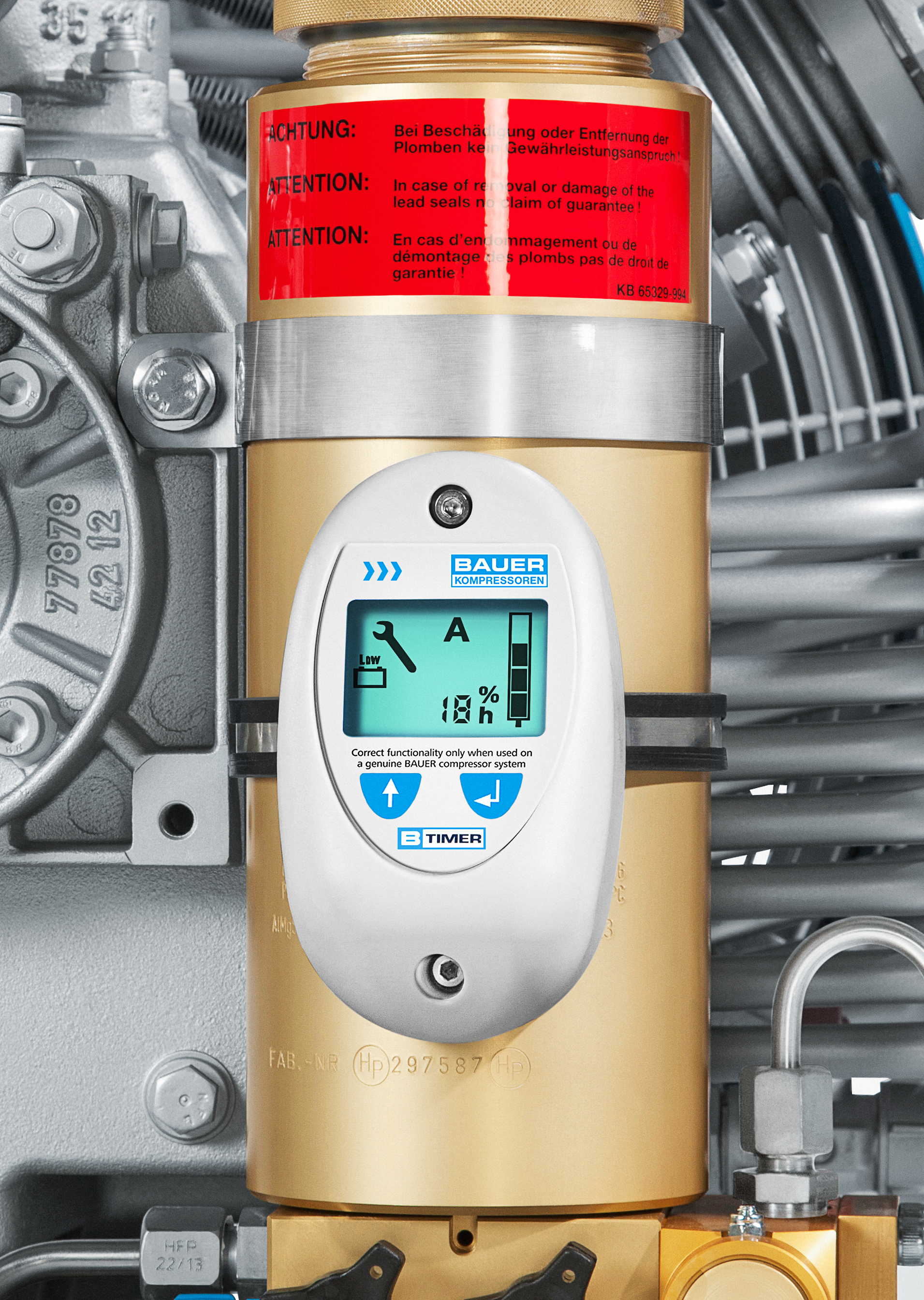 Komputerowy licznik B-Timer do kompresora Bauer PE 250/300 MVE