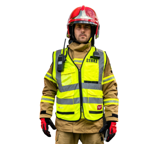 Kamizelka odblaskowa PREMIUM żółta L/XL STRAŻ Milwaukee REMIZA