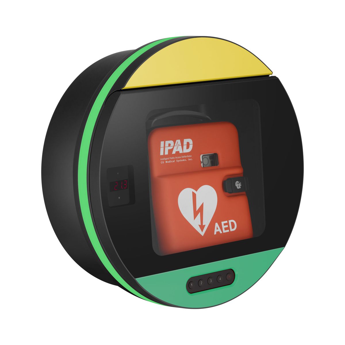 Kapsuła na defibrylator do zastosowań zewnętrznych i wewnętrznych z tablicą informacyjną i zasilaczem DefibSafe 3 - obrazek 4