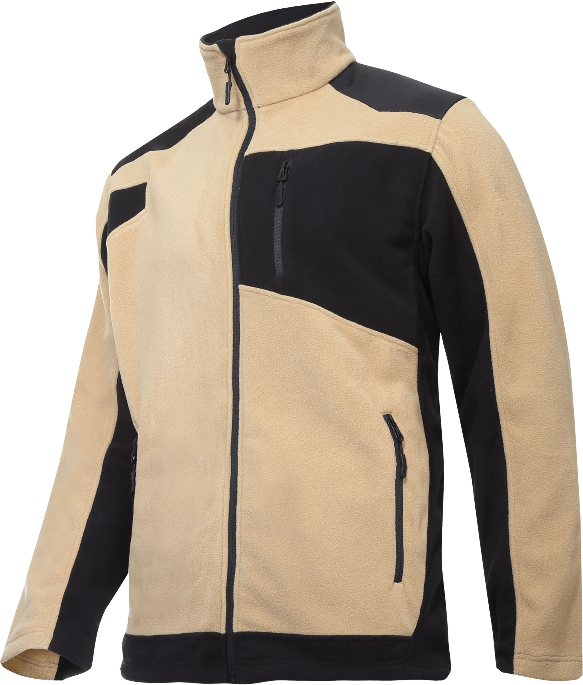 Bluza polarowa ze wzmocnieniami piaskowa