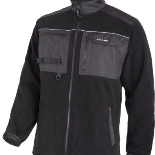 Bluza polarowa ze wzmocnieniami czarna 420 g/m2 REMIZA