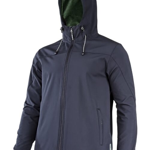 Kurtka softshell z membraną i kapturem czarna