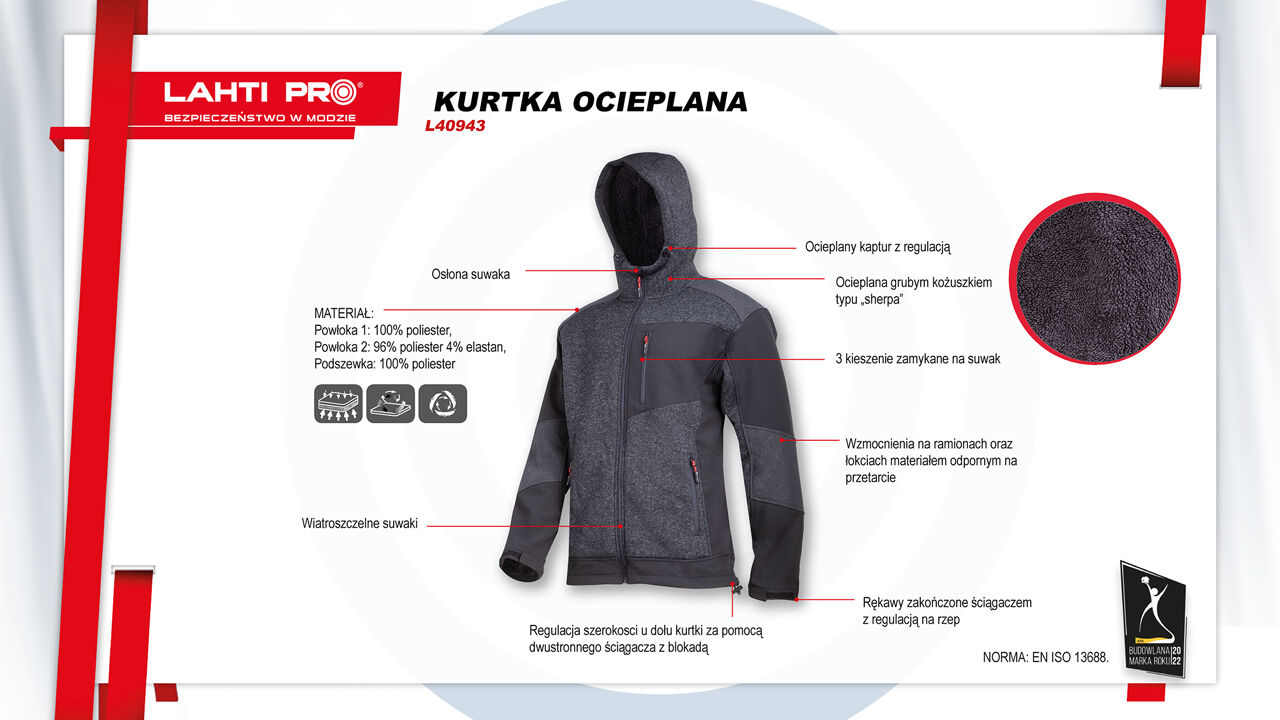 Kurtka bluza ocieplana grubym kożuszkiem STRAŻ SHERPA - obrazek 3