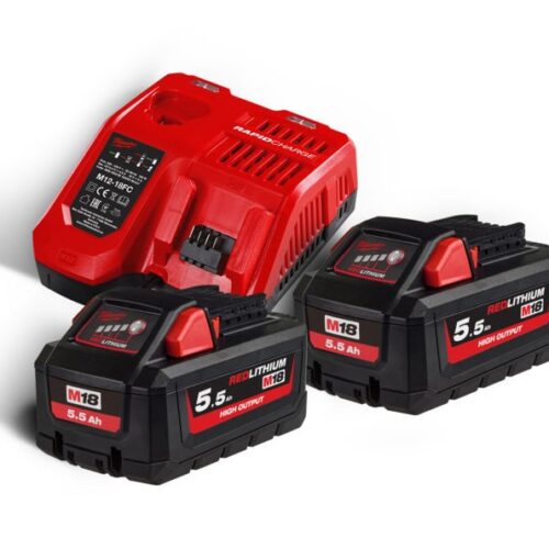 Zestaw dwa akumulatory i ładowarka M18 HIGH OUTPUT NRG PACK HNRG-552 Milwaukee