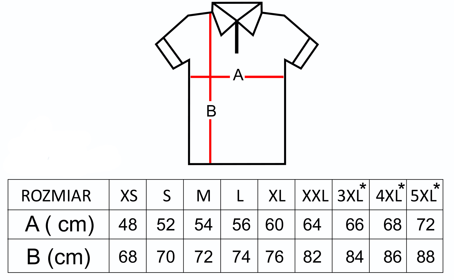 Koszulka TSHIRT z krótkim rękawem haft przód i plecy czarna - obrazek 2