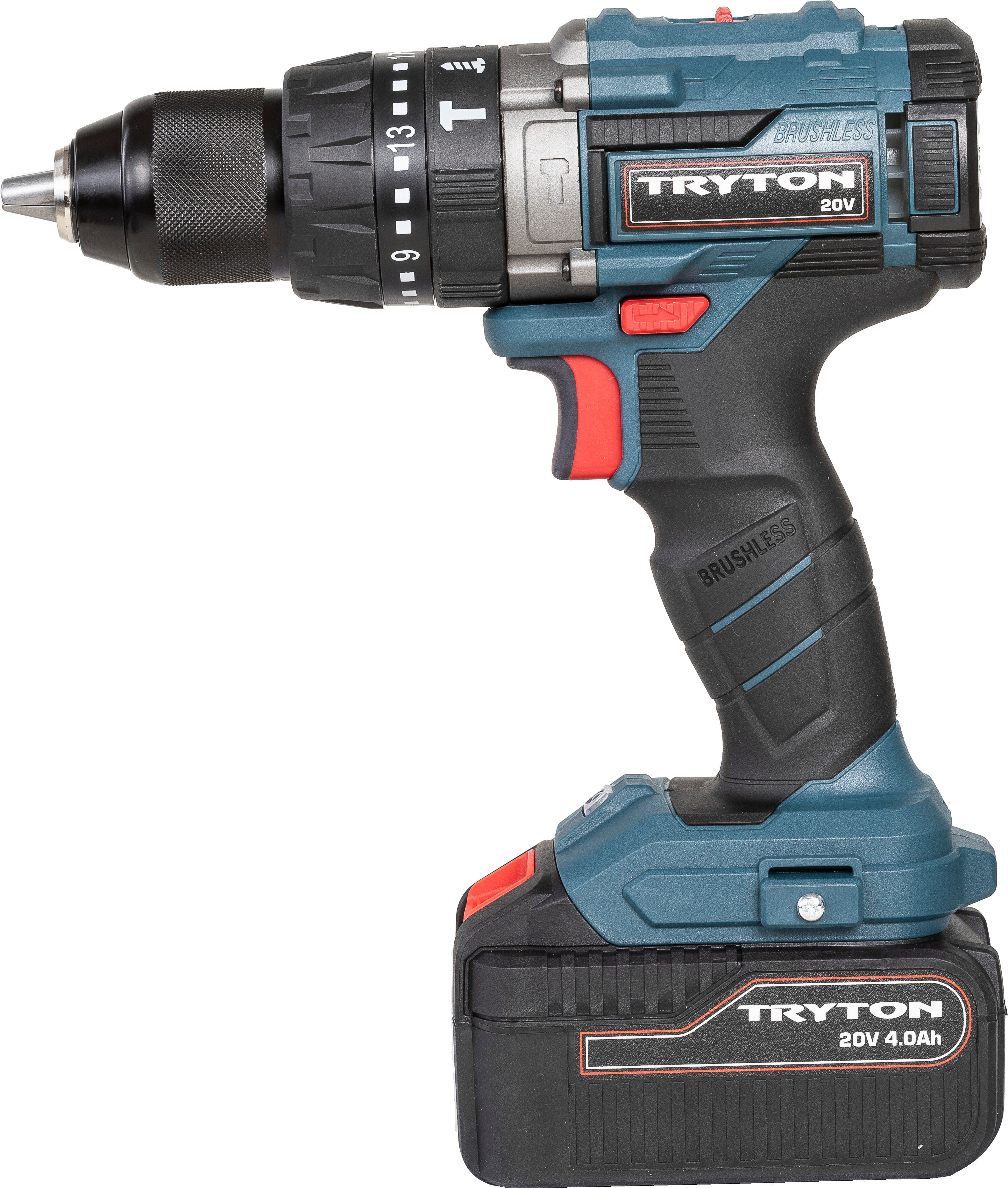 Wiertarko-wkrętarka udarowa TRYTON SYSTEM 20V + 2 aku 4Ah i ładowarka w walizce - obrazek 5