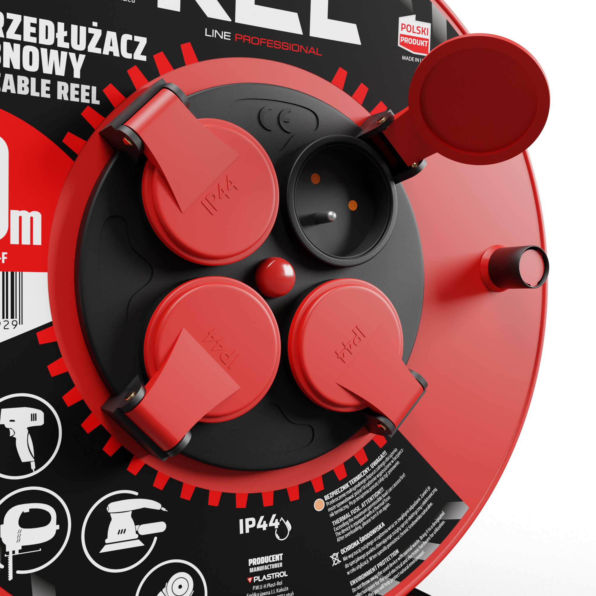 Przedłużacz bębnowy 40 m PROFESSIONAL LINE KEL - obrazek 4