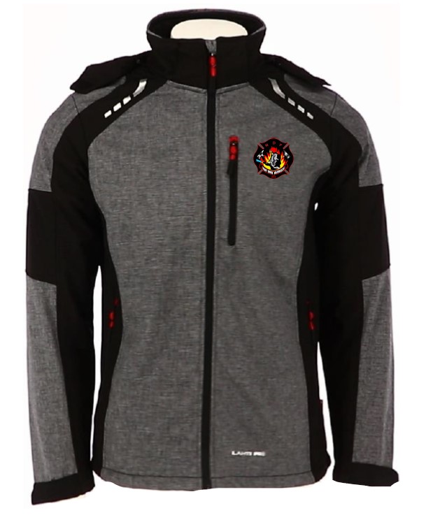 Kurtka softshell z kapturem odblaskowa STRAŻ REMIZA - obrazek 2