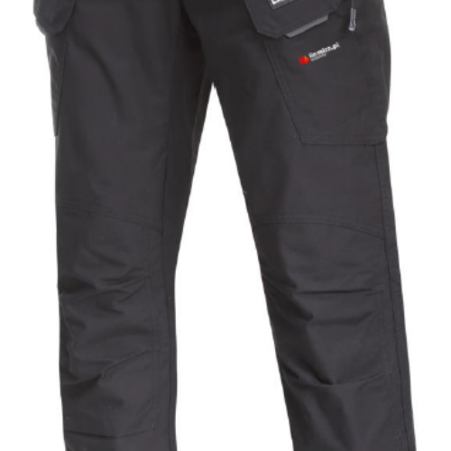 Spodnie bojówki czarne Slim Fit STRAŻ REMIZA