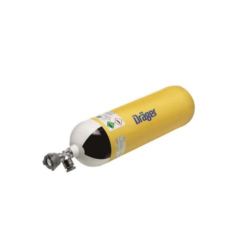 Butla kompozytowa żółta 6,8 l/300 bar, z zaworem liniowym VTI/EFV Drager