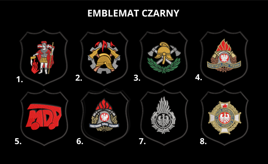 Emblemat haft logo na rzep z miejscowością czarny - obrazek 4