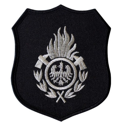 Emblemat haft logo PSP, OSP, MDP na rzep czarny - obrazek 6