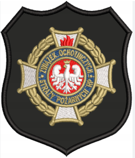 Emblemat haft logo PSP, OSP, MDP na rzep czarny - obrazek 3