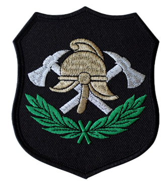 Emblemat haft logo PSP, OSP, MDP na rzep czarny - obrazek 5