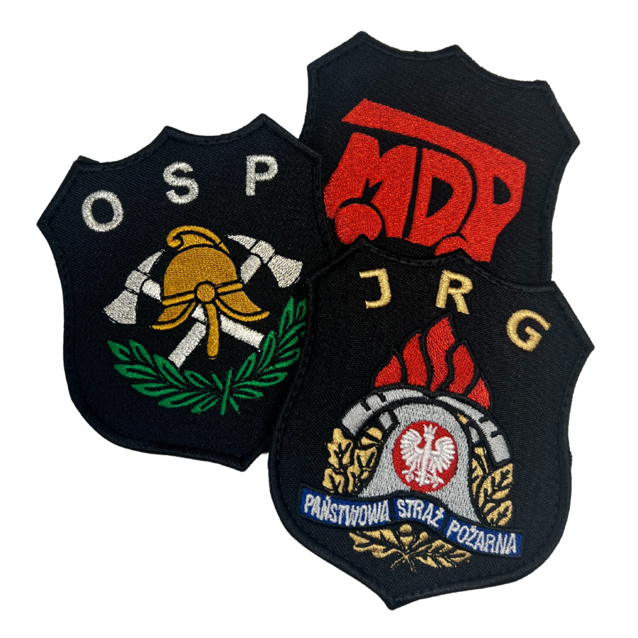 Emblemat haft logo na rzep z miejscowością czarny - obrazek 3