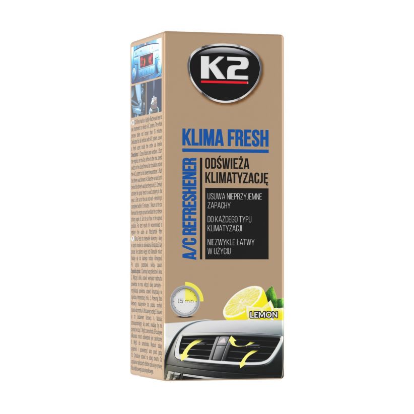 Odświeżacz klimatyzacji K2 KLIMA FRESH LEMON 150 ml - obrazek 4