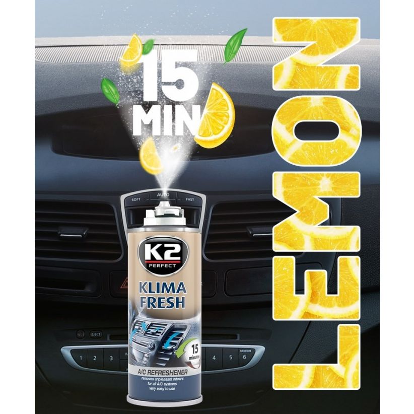 Odświeżacz klimatyzacji K2 KLIMA FRESH LEMON 150 ml - obrazek 2