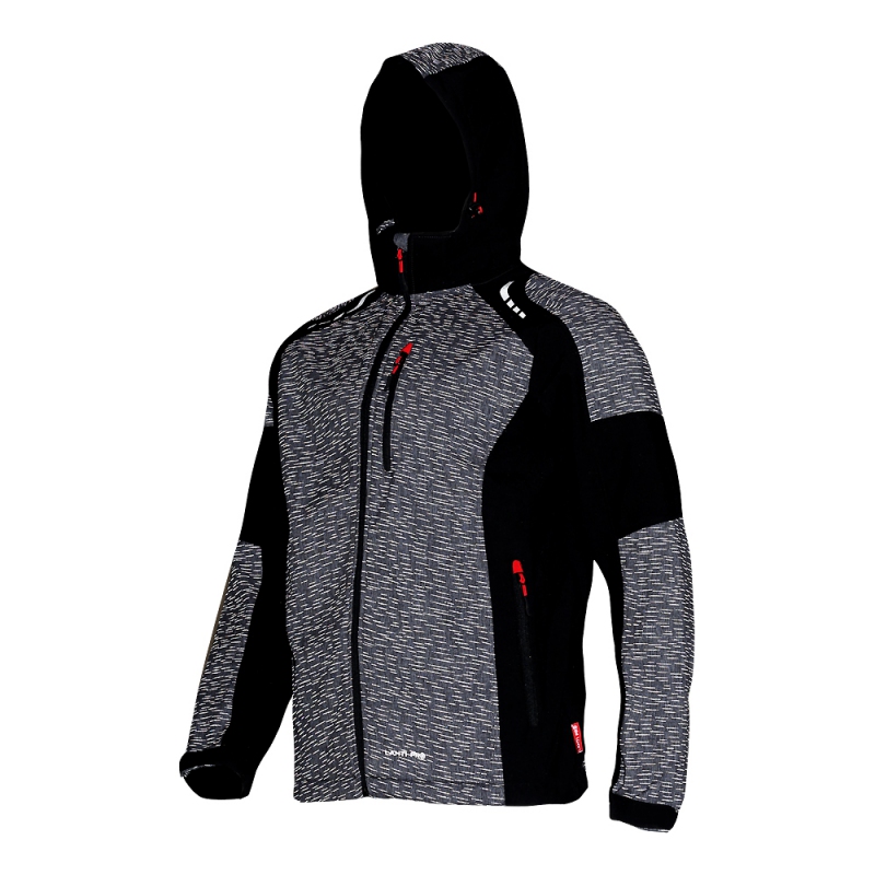 Kurtka softshell z kapturem odblaskowa - obrazek 2