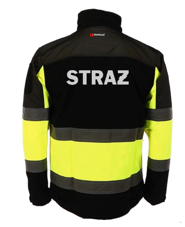Kurtka ostrzegawcza czarno żółta STRAŻ REMIZA - obrazek 2