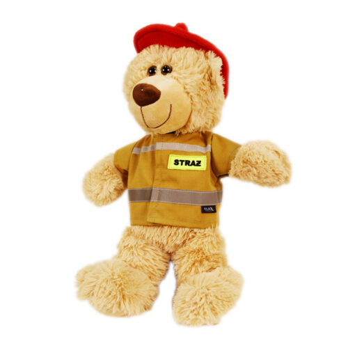 Maskotka pluszak Miś Strażak 28 cm