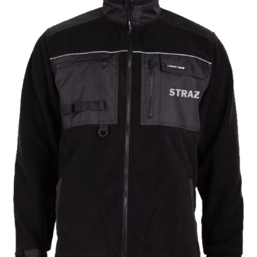 Bluza polarowa ze wzmocnieniami czarna STRAŻ 420 g/m2 REMIZA