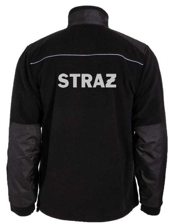 Bluza polarowa ze wzmocnieniami czarna STRAŻ 420 g/m2 REMIZA - obrazek 2
