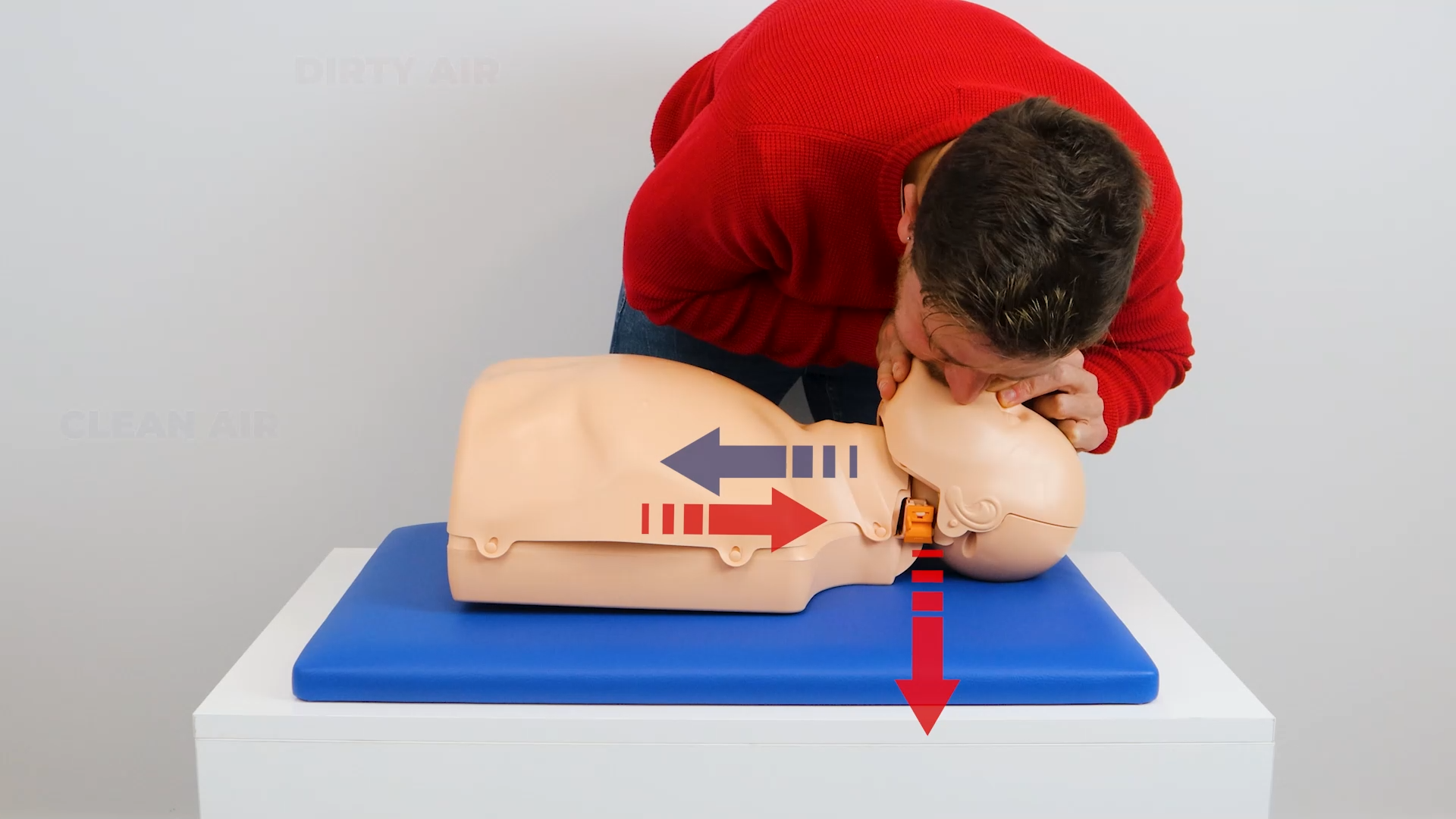Manekin RKO BLS/AED PRACTI MAN PLUS z torbą/matą treningową - obrazek 3