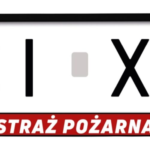 Ramka na tablice rejestracyjne STRAŻ POŻARNA – komplet 2 sztuki