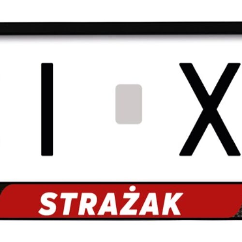 Ramka na tablice rejestracyjne STRAŻAK – komplet 2 sztuki