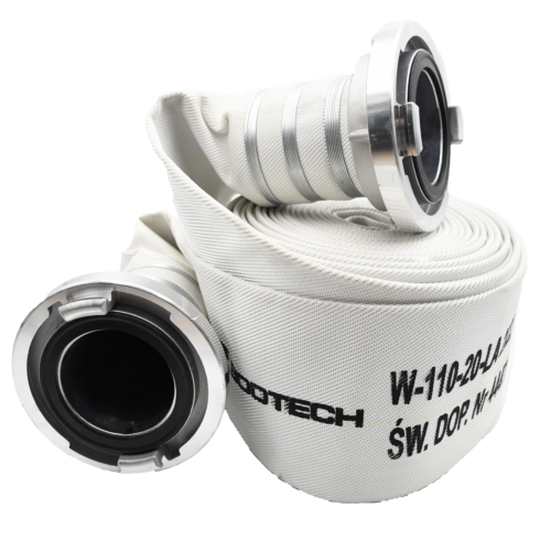 Wąż tłoczny W-110-20-ŁA PCV CNBOP Bodtech do pomp pożarniczych