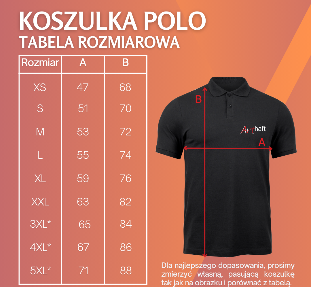 Koszulka POLO piaskowa z krótkim rękawem haft przód i plecy - obrazek 4