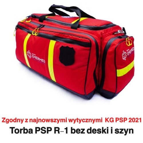 Zestaw ratownictwa medycznego PSP-R1 TORBA CORDURA bez deski i szyn zgodny z wytycznymi KG PSP ZO0007