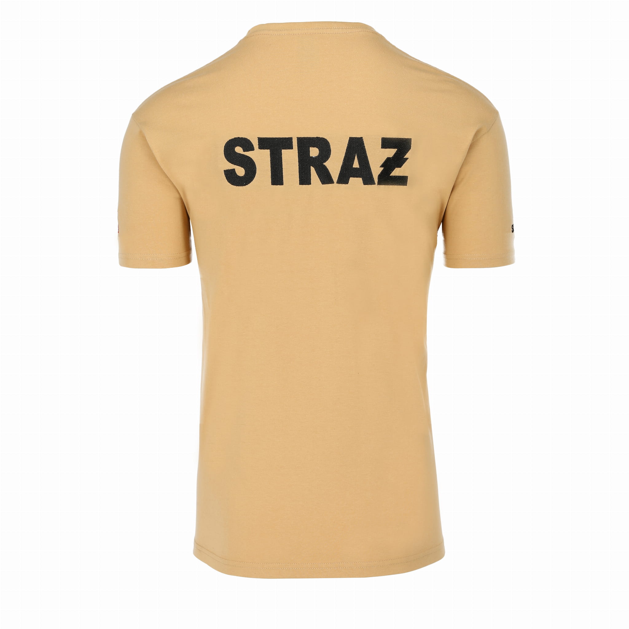 Koszulka T-SHIRT z krótkim rękawem haft przód i plecy piaskowa - obrazek 2