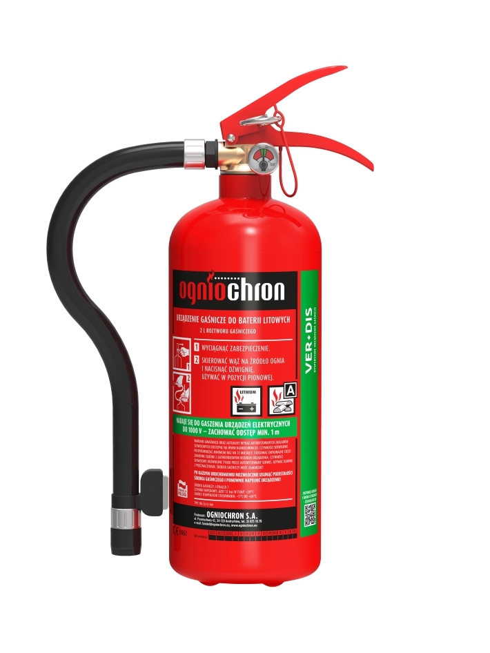 Urządzenie gaśnicze VER-DIS 2x do baterii litowych do 250 Wh
