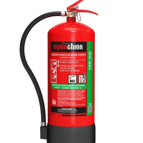 Urządzenie gaśnicze VER-DIS 9x do baterii litowych 500 Wh – 750 Wh