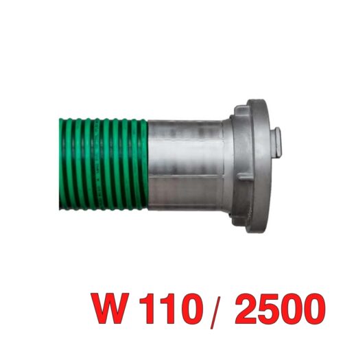Wąż ssawny PCV S-WS 110/2,5 zakuty tuleją Supron 3