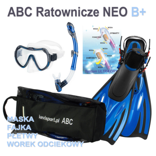ABC Ratownicze maska fajka płetwy NEO B+